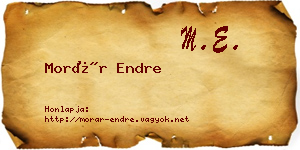 Morár Endre névjegykártya