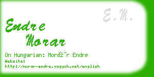 endre morar business card